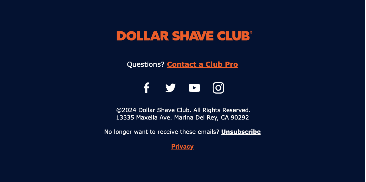 Dollar Shave Club email footer